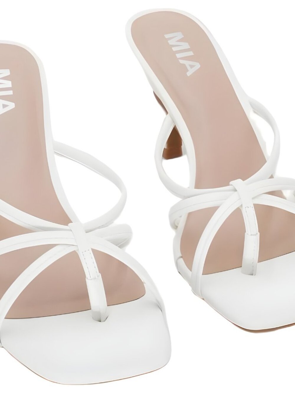 MIA Women's Sybel Stiletto Heeled Sandals White 7M